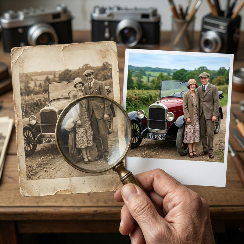 Photo scanning and restoration
